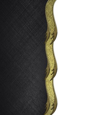 siyah arka plan ile bir altın şerit. tasarım şablonu. Tasarım sitesi