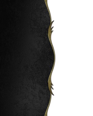 siyah arka plan beyaz zemin üzerine altın bir kurdele ile. tasarım şablonu. Tasarım sitesi