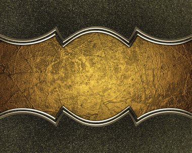 Altın tabela ile eski püskü arka plan siyah grunge. tasarım şablonu. Tasarım sitesi