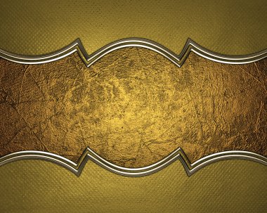 grunge altın plaka ile trim altın altın kenarlı. tasarım şablonu. Tasarım sitesi