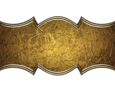 Grunge altın tabak beyaz zemin üzerinde. tasarım şablonu. Tasarım sitesi