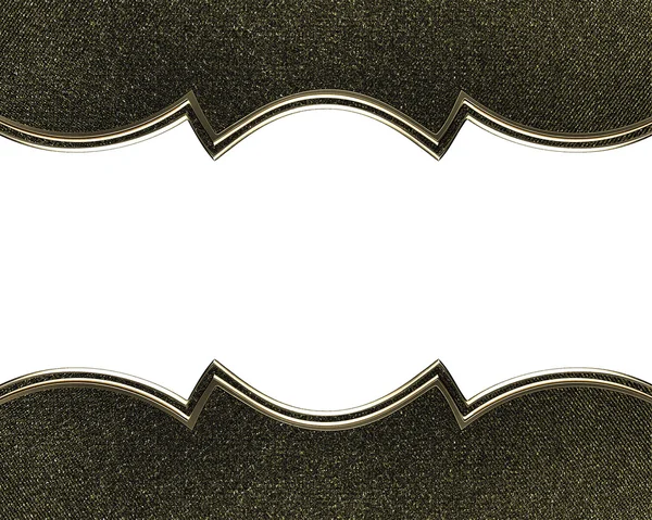 Rahmen aus schwarzem Gold mit Goldbesatz. Designvorlage. Designseite — Stockfoto