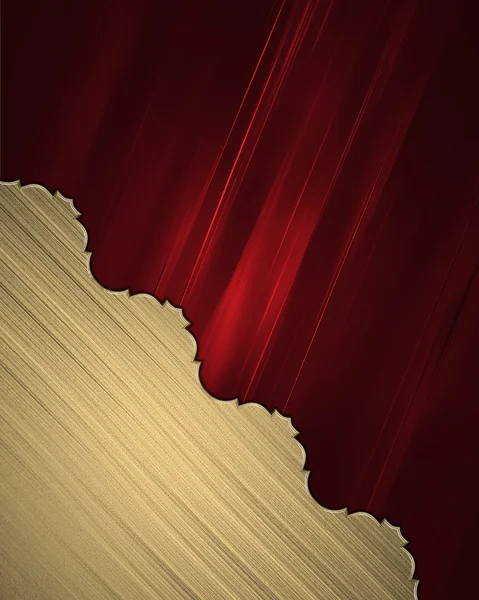 Fondo rojo abstracto con ángulo de oro. Plantilla de diseño Sitio de diseño —  Fotos de Stock