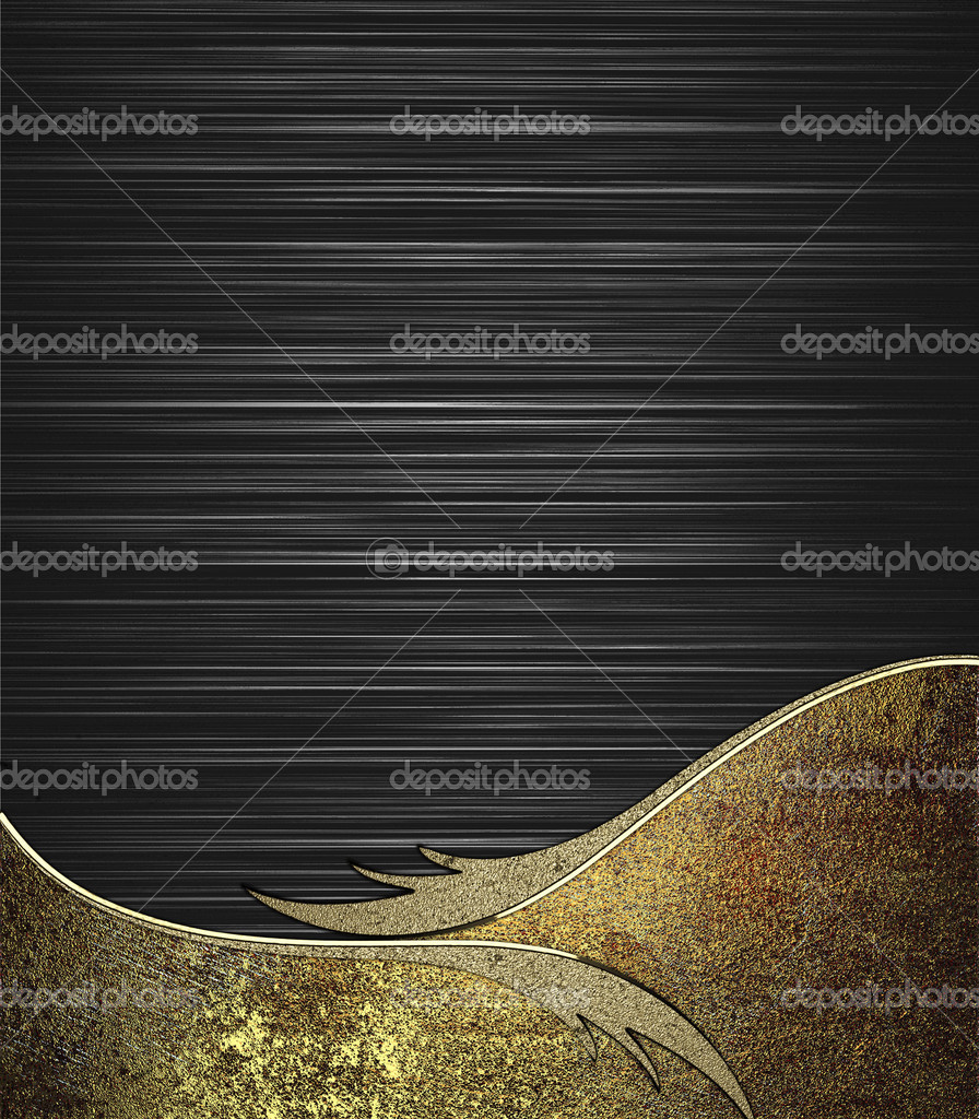 Black background with stripes with old iron edge. Design template