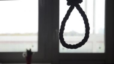 intihar, dostum, depresif darağacında onun boynuna ilmik.
