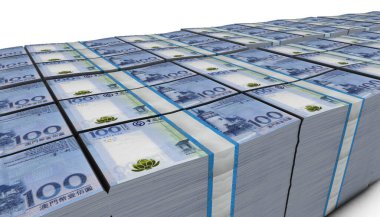3D Görüntü: 100 Macao Patacas Para Bankası