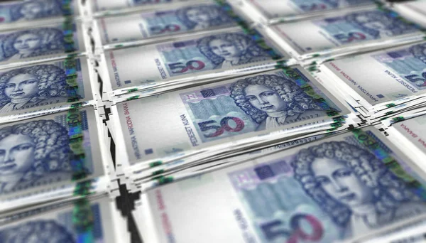 Illustration Croatia Kuna Money Banknote — Stock Photo, Image