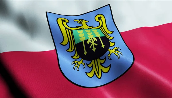 Инсталляция Флага Польского Города Бжеще — стоковое фото