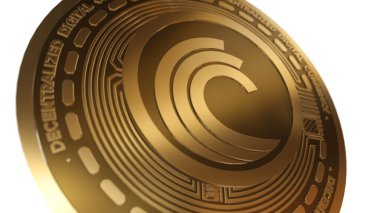 Bittorrent BTT İşaretinin Altın Kriptosu Beyaz Arkaplanda İzole Edildi