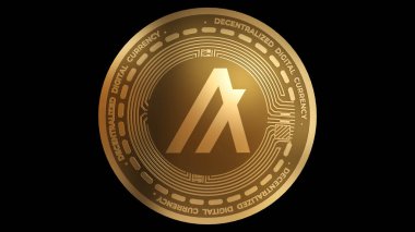 Altın Algorand 'ın 3 boyutlu canlandırması, ALGO Kripto Para Birimi İşareti Beyaz Arkaplanda İzole Edildi