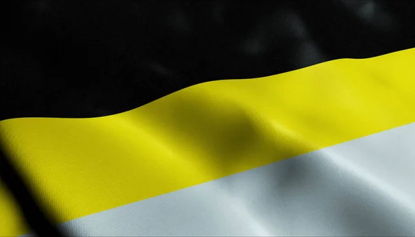 Ilustracja Machającej Flagi Miasta Chojnice — Zdjęcie stockowe