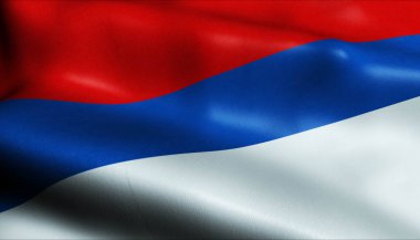 Arjantin Eyaleti 'nin Misione bayrağının 3 boyutlu görüntüsü