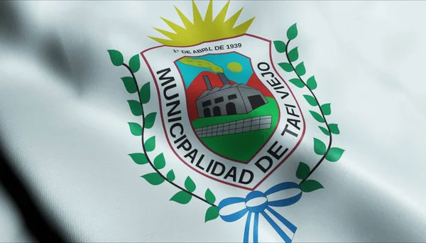 Εικονογράφηση Ενός Κυματίζει Σημαία Της Πόλης Της Αργεντινής Του Tafi — Φωτογραφία Αρχείου