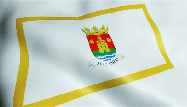 Ilustracja Machającej Flagi Miasta Argentyna Santiago Del Estero — Zdjęcie stockowe