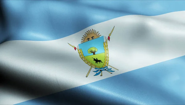 Illustration Viftande Argentina Province Flagga Pampa — Stockfoto
