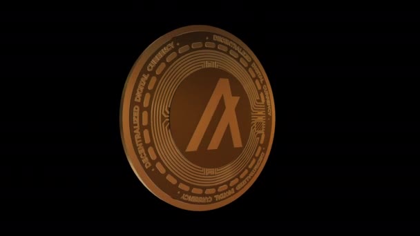 Algorand Algo Cryptocurrency Coin Seamless Looping Animation Mov — 비디오