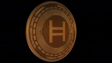 3D Döndürme Hedera HBAR Kriptopara Parası Kusursuz Döndürme Animasyonu.mov