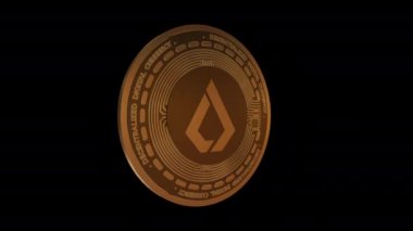 3D Döndüren LISK LSK Şifreleme Parası Kusursuz Döndürme Canlandırması.mov