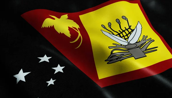 Εικονογράφηση Κυματίσματος Της Παπουασίας Νέας Γουινέας Σημαία Επαρχία Της Δυτικής — Φωτογραφία Αρχείου