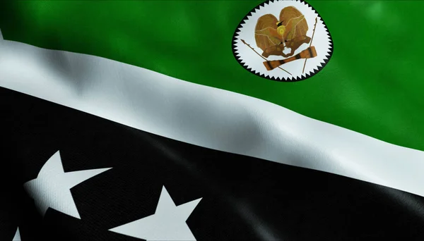 Illustration Waving Papua New Guinea Province Flag Western Highlands — Fotografia de Stock