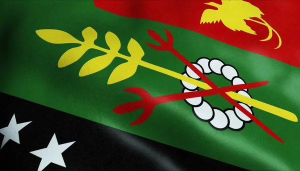 Illustration Waving Papua New Guinea Province Flag Chimbu — Stock fotografie