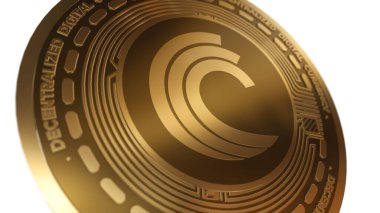 Bittorrent BTT İşaretinin Altın Kriptosu Beyaz Arkaplanda İzole Edildi