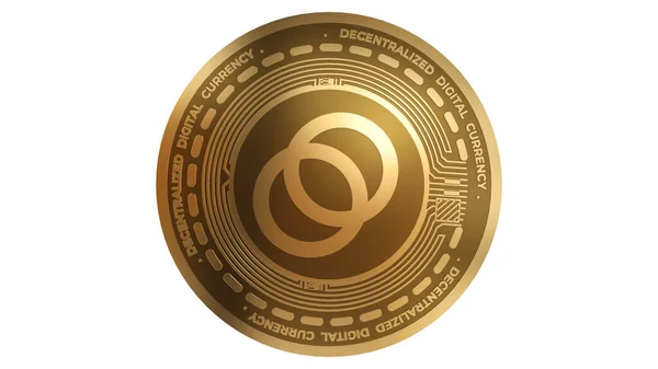 Render Gold Celo Cryptocurrency Sign Isolated White Background — 스톡 사진