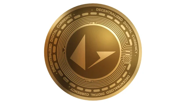 Render Gold Loopring Lrc Cryptocurrency Sign Isoleret Hvid Baggrund - Stock-foto