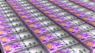 Arjantin 'in 3D Animasyonu 100 Pesos Parasız Döngü Yığını