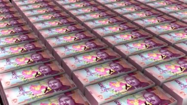 Bahamalar 'ın 3 boyutlu animasyonu 20 Dolarlık Kusursuz Para Yığını