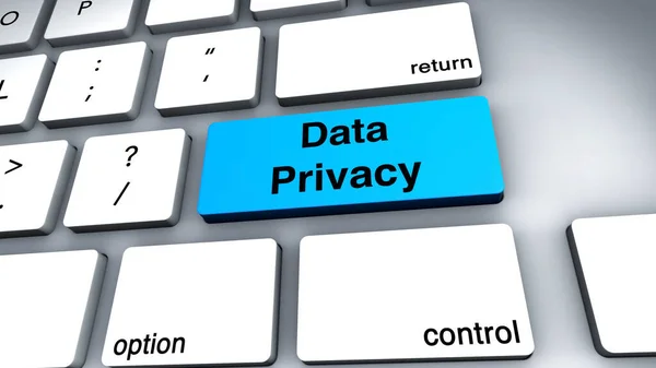 Computer Keyboard Key Word Data Privacy Text — Stock Photo, Image