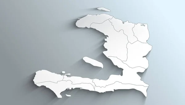 Carte Géographique Haïti Avec Départements Avec Comtés Avec Régions Avec — Photo