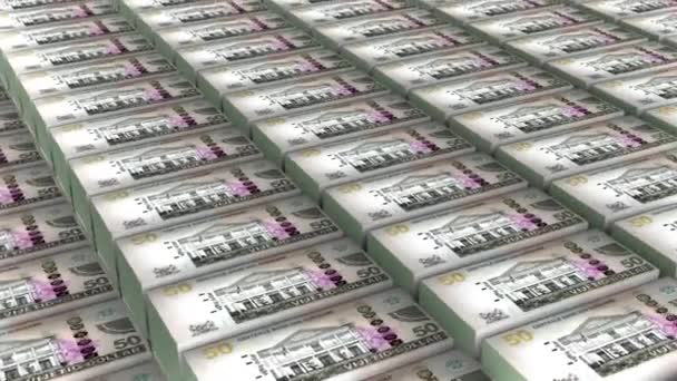 Suriname Dollari Banconote Banconote Pila Soldi Sfondo Animazione — Video Stock