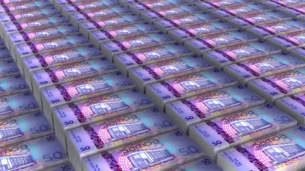 Samoa Tala Banknotes Money Stack Background Animation — Stockvideo