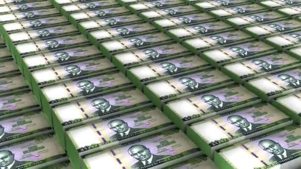 Liberia 100 Dollari Banconote Pila Soldi Sfondo Animazione — Video Stock