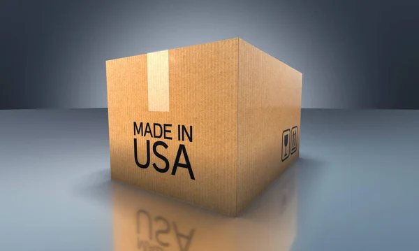 Product Cardboard Box Made Usa — Stock fotografie