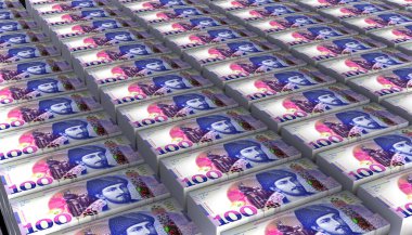 3D Görüntü Gürcistan 100 Lari Gürcistan para banknotu