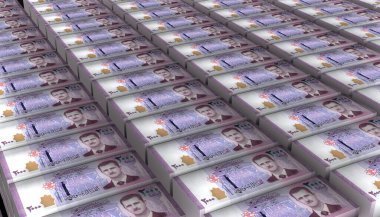 3D Görüntü Suriye 2000 Pound para banknotu
