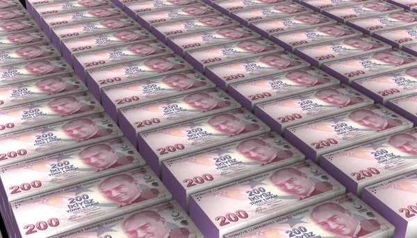 Illustration Turkey 200 Lira Money Banknote — Stok fotoğraf