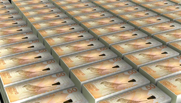 3D Illustration Netherlands Antilles 50 Gulden money banknote