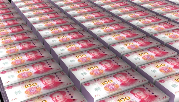 3D Illustration China 100 Renminbi money banknote
