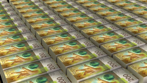Illustratie Zwitserland 200 Frank Zwitserse Bankbiljetten — Stockfoto
