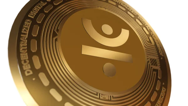 Golden Cryptocurrency Just Jst Sign Isolated White Background — Stock Photo, Image