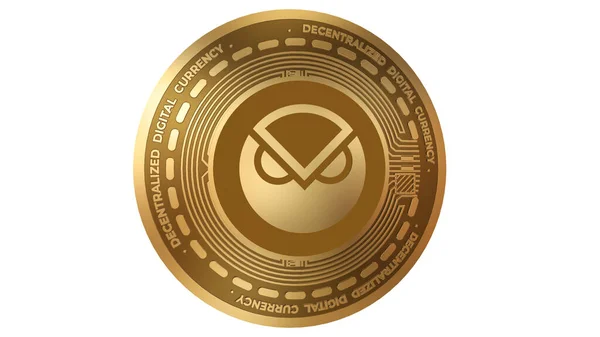 Render Gold Gnosis Gno Cryptocurrency Sign Isolated White Background — Stock Photo, Image