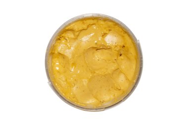 Propolis 'i olan bal beyaz bir arkaplanda izole edildi..