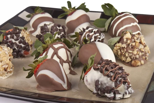 Chocolate Covered Strawberries — Stock Photo, Image