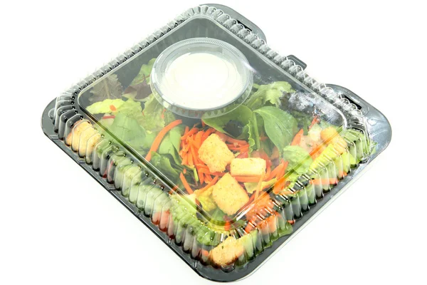 Vorverpackter Salat Stockfoto
