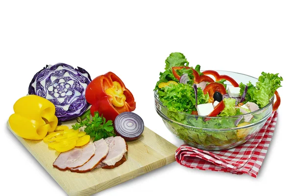 鉢の野菜サラダ — ストック写真