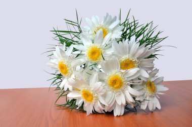 White daisy bouquet clipart