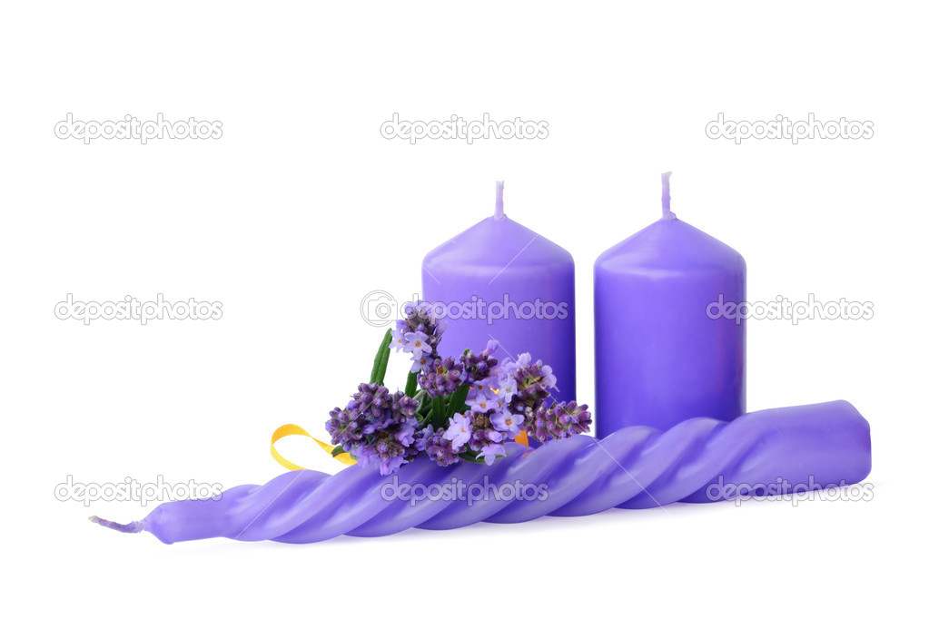Candles and lavender